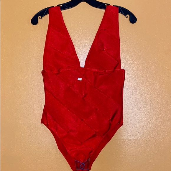 Bandage bathing suit with deep plunging neckline - Picture 2 of 4